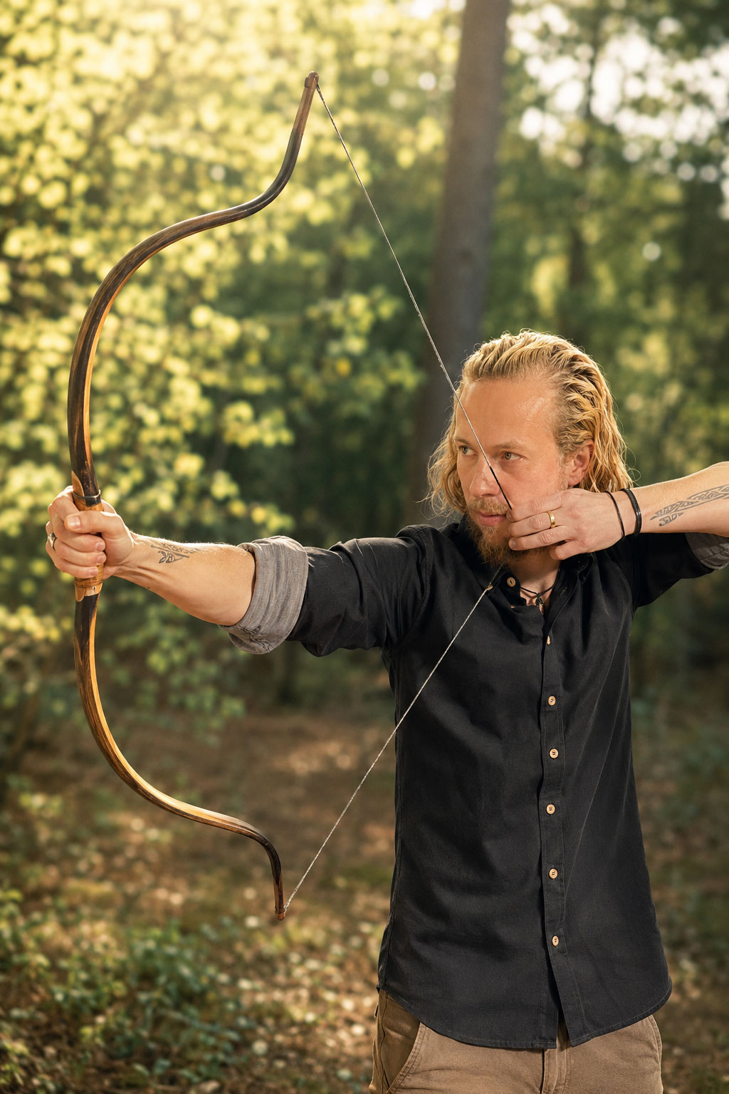 Recurve-Bogen beim Einschießen